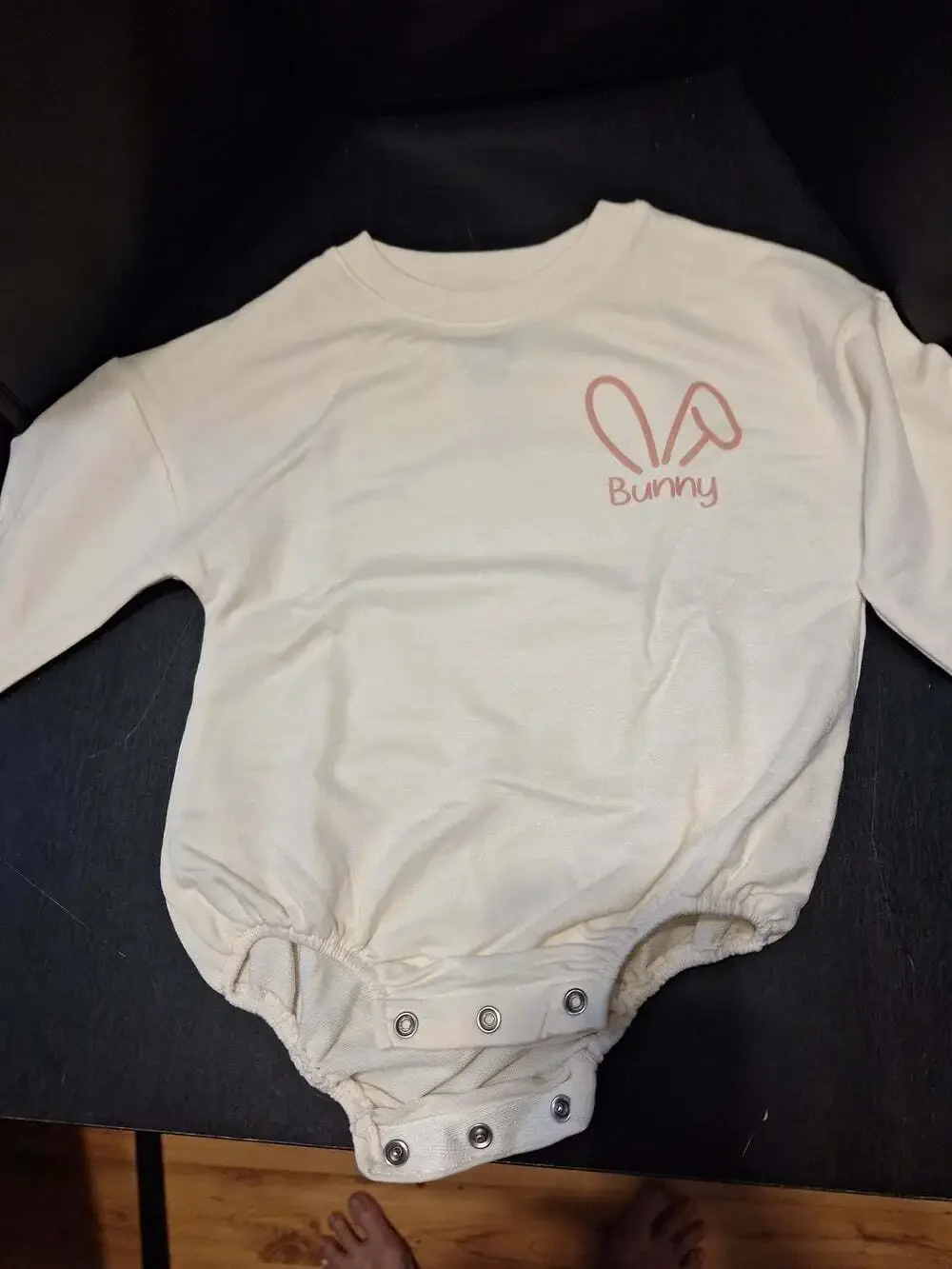 Adorable Matching Infant 'Cutest Bunny' Crewneck and Romper Set